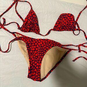J. Crew Heart design bathing suit